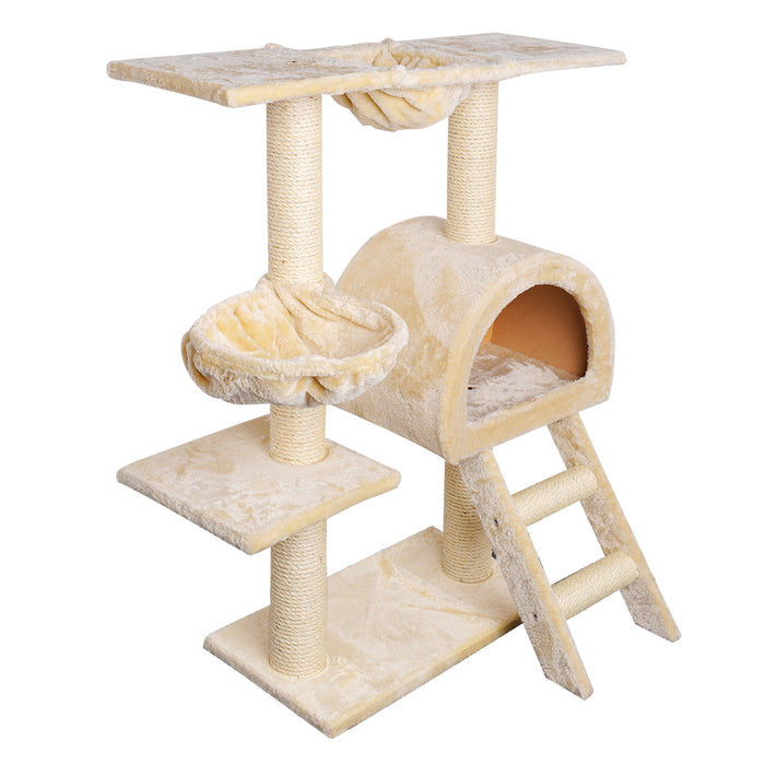 My Best Buy - i.Pet Cat Tree Trees Scratching Post Scratcher Condo Tower House Bed Beige 100cm