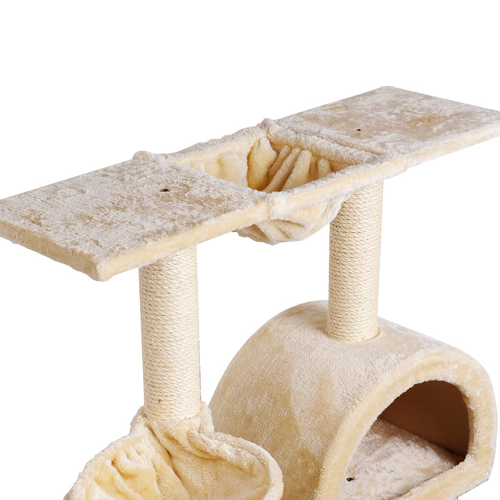 My Best Buy - i.Pet Cat Tree Trees Scratching Post Scratcher Condo Tower House Bed Beige 100cm