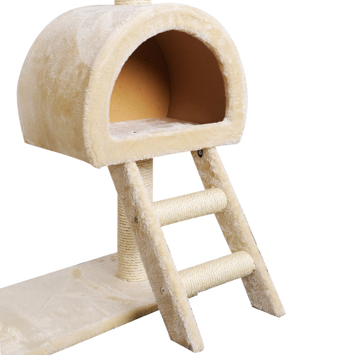 My Best Buy - i.Pet Cat Tree Trees Scratching Post Scratcher Condo Tower House Bed Beige 100cm