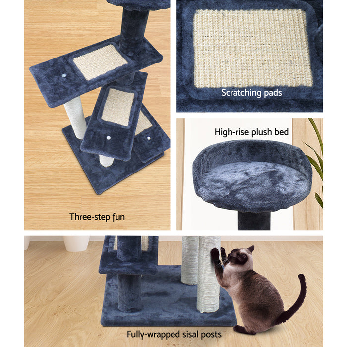My Best Buy - i.Pet Cat Tree 100cm Trees Scratching Post Scratcher Tower Condo House Furniture Wood Steps