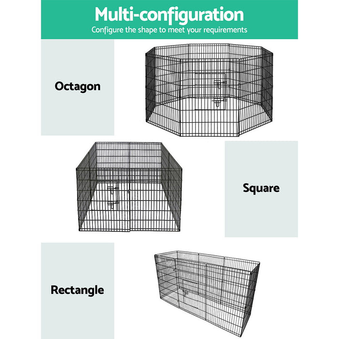 My Best Buy - i.Pet Pet Dog Playpen 36" 8 Panel Puppy Exercise Cage Enclosure Fence
