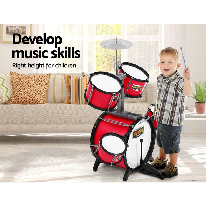 My Best Buy - Keezi Kids 7 Drum Set Junior Drums Kit Musical Play Toys Childrens Mini Big Band