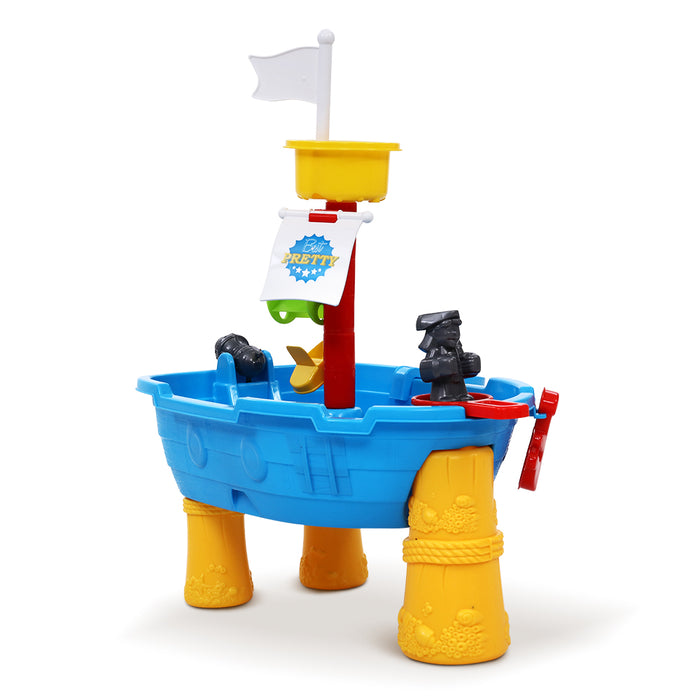 My Best Buy - Keezi Kids Beach Sand and Water Toys Outdoor Table Pirate Ship Childrens Sandpit