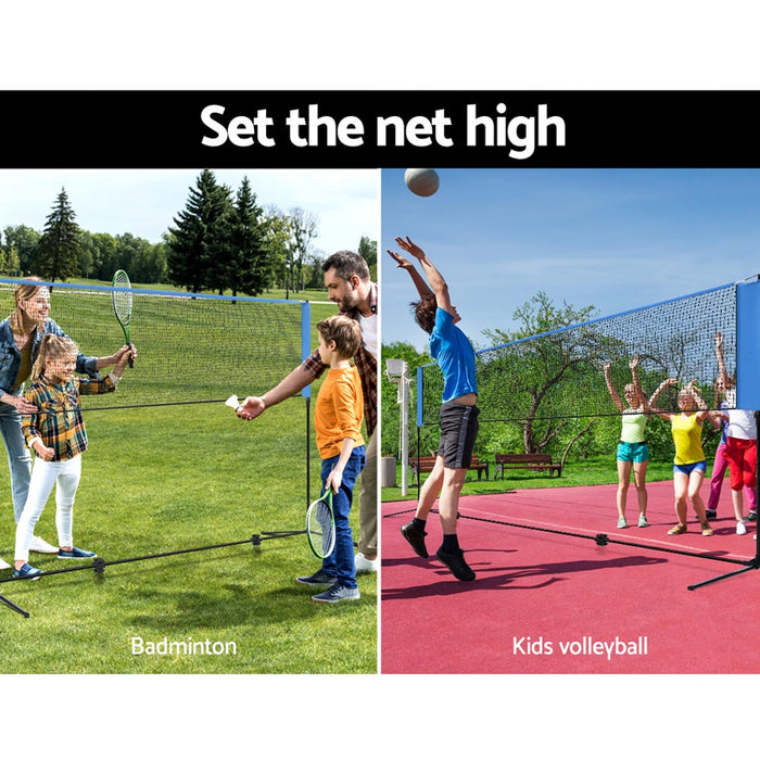 My Best Buy - Everfit Portable Sports Net Stand Badminton Volleyball Tennis Soccer 3m 3ft Blue