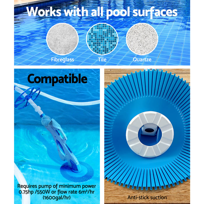 My Best Buy - Pool Cleaner Automatic Swimming Pool Floor Climb Wall Automatic Vacuum 10M Hose