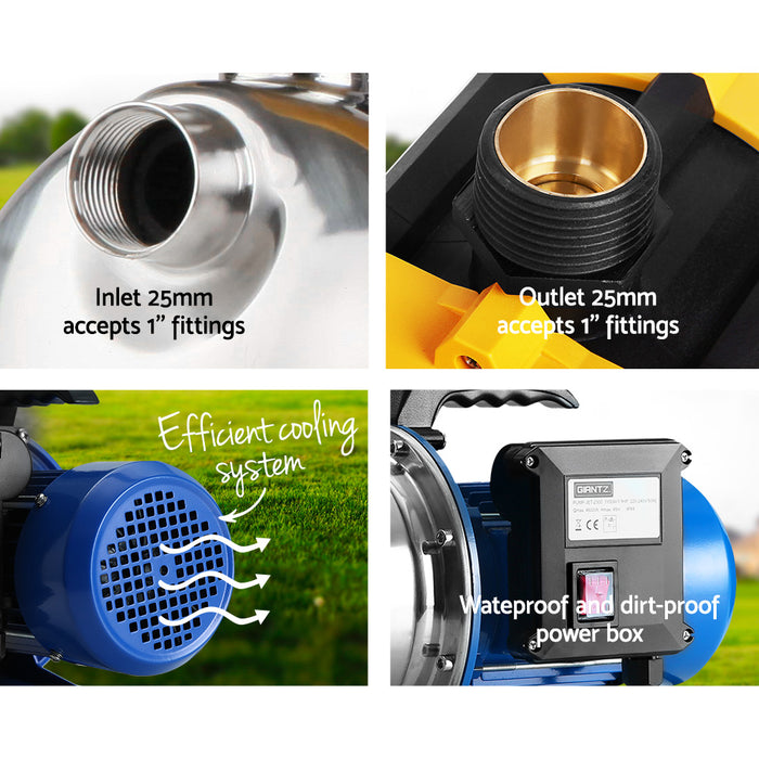 My Best Buy - Giantz Garden Water Pump Jet High Pressure Controller Stage Irrigation 4600L/H