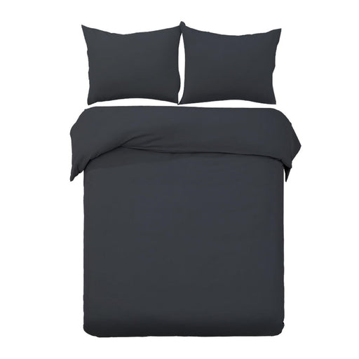 My Best Buy - Giselle Bedding Luxury Classic Bed Duvet Doona Quilt Cover Set Hotel King Black + 2 x Free pillow Cases