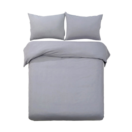 My Best Buy - Giselle Bedding Luxury Classic Duvet Doona Quilt Cover Set Hotel Super King Grey + 2 x Free pillow Cases