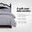 My Best Buy - Giselle Bedding Luxury Classic Duvet Doona Quilt Cover Set Hotel Super King Grey + 2 x Free pillow Cases