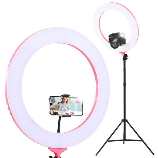 My Best Buy - Embellir Ring Light 19" LED 5800LM Dimmable Diva With Stand Make Up Studio Video Pink