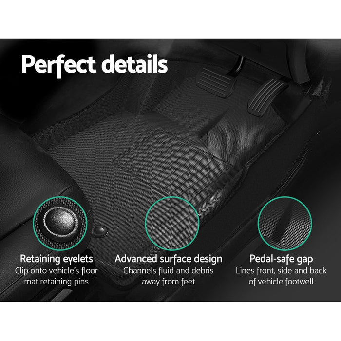 My Best Buy - Weisshorn Car Floor Mats Rubber Fits Ford Ranger PX PX2 PX3 Dual Cab 2011-2022 3D
