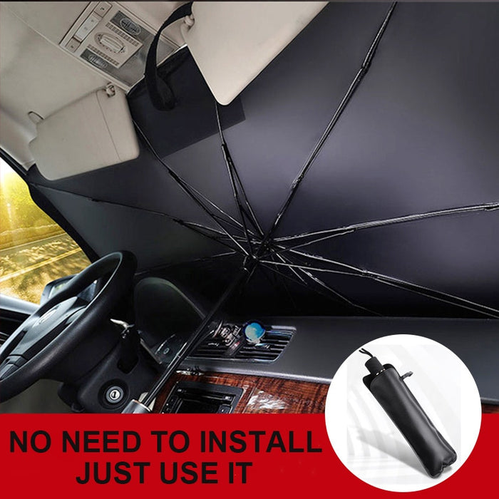 My Best Buy - Car Sunshade Umbrella-style Front Glass Sunshade Sunscreen Heat Insulation Cloth Car Windshield