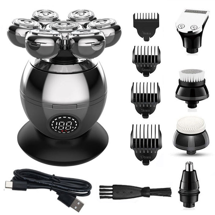 My Best Buy - Pro Wet Dry Electric Shaver For Men Beard Hair Trimmer Face Electric Razor Rechargeable Bald Head Shaving Machine LCD Display