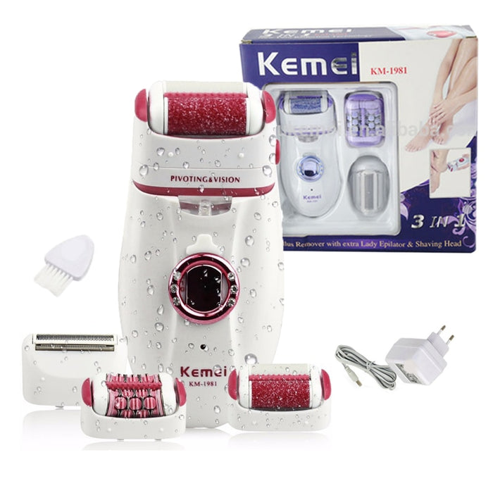 My Best Buy - Kemei 3in1 Epilator, Women Shaver Leg Body Hair Removal Facial Lady Bikini Trimmer, Rechargeable