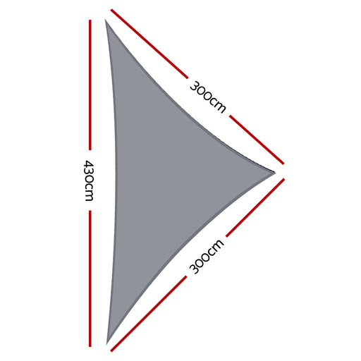 My Best Buy - Instahut Sun Shade Sail Cloth Shadecloth Right Triangle Canopy 280gsm 3x3x4.3m