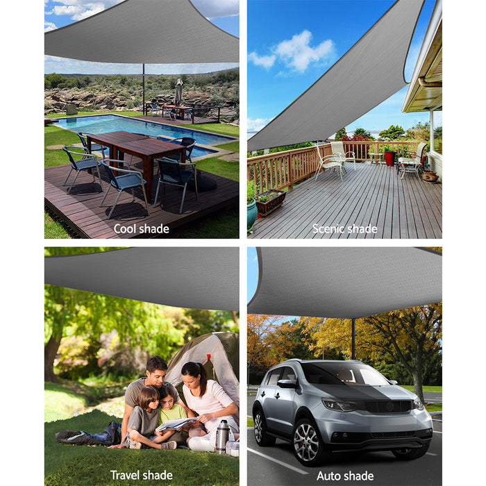 My Best Buy - Instahut Shade Sail Cloth Canopy Shadecloth Awning Outdoor Rectangle 3x5M