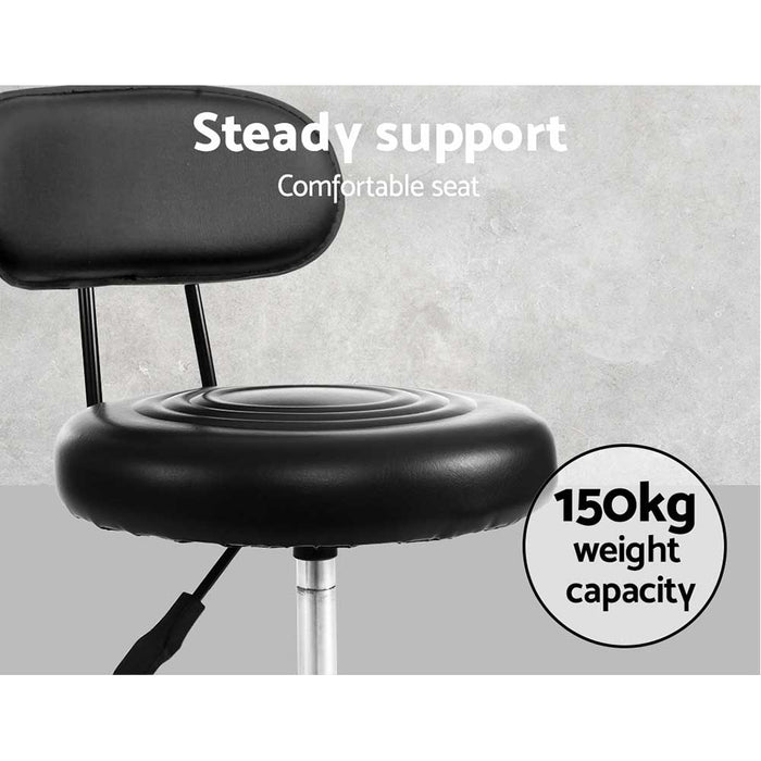 My Best Buy - Artiss Salon Stool Swivel Chairs with Back Barber Beauty Hydralic Lift
