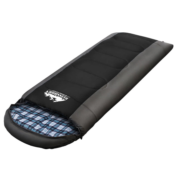 My Best Buy - Weisshorn Sleeping Bag Camping Hiking Tent Winter Thermal Comfort 0 Degree Black