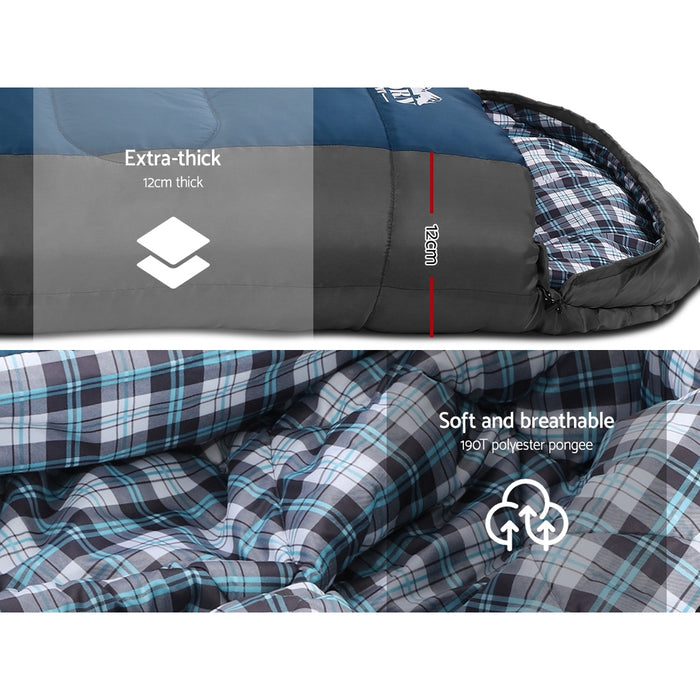 My Best Buy - Weisshorn Sleeping Bag Camping Hiking Tent Winter Outdoor Comfort 0 Degree Navy