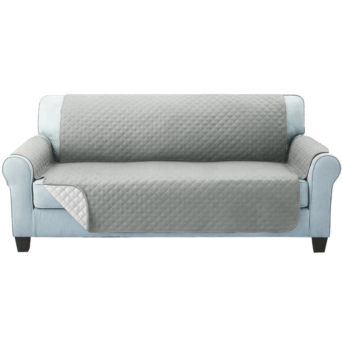 My Best Buy - Artiss Sofa Cover Quilted Couch Covers Lounge Protector Slipcovers 3 Seater Grey