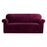 My Best Buy - Artiss Velvet Sofa Cover Plush Couch Cover Lounge Slipcover 3 Seater Ruby Red