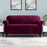 My Best Buy - Artiss Velvet Sofa Cover Plush Couch Cover Lounge Slipcover 3 Seater Ruby Red