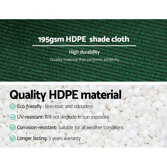 My Best Buy - Instahut 90% Sun Shade Cloth Shadecloth Sail Roll Mesh 3.66x10m 195gsm Green