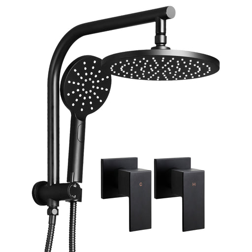 My Best Buy - Cefito WELS 9'' Rain Shower Head Taps Round Handheld High Pressure Wall Black