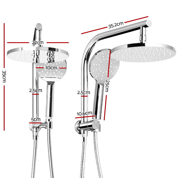 My Best Buy - Cefito WELS 9'' Rain Shower Head Set Round Handheld High Pressure Wall Chrome