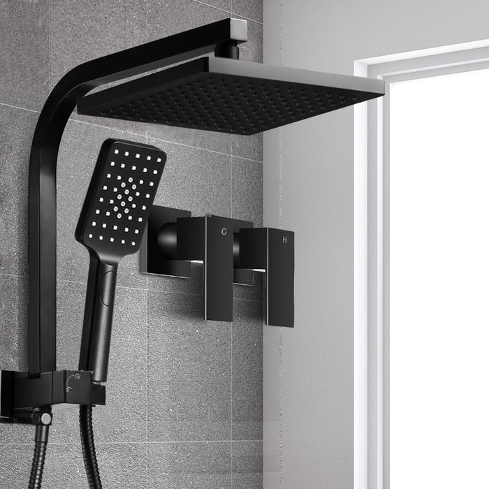 My Best Buy - Cefito WELS 8'' Rain Shower Head Taps Square Handheld High Pressure Wall Black