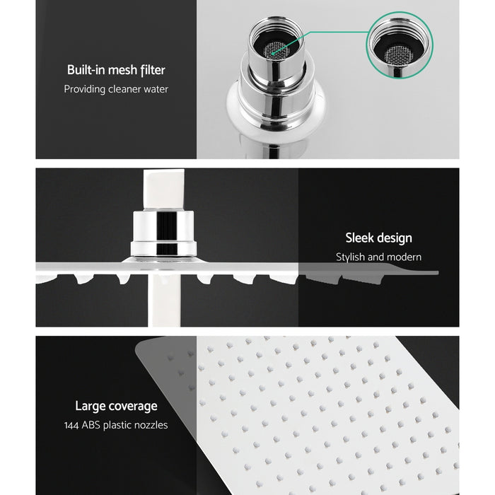 My Best Buy - Cefito WELS 10'' Rain Shower Head Set Round Handheld High Pressure Wall Chrome