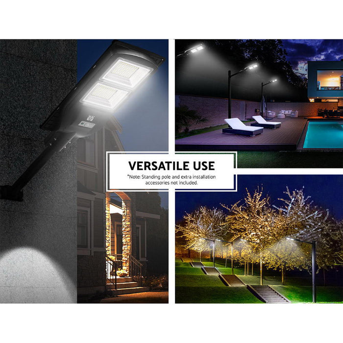 My Best Buy - Leier Set of 2 LED Solar Lights Street Flood Sensor Outdoor Garden Light 120W