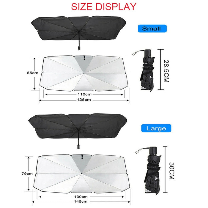 My Best Buy - Car Sunshade Umbrella-style Front Glass Sunshade Sunscreen Heat Insulation Cloth Car Windshield Sunshade