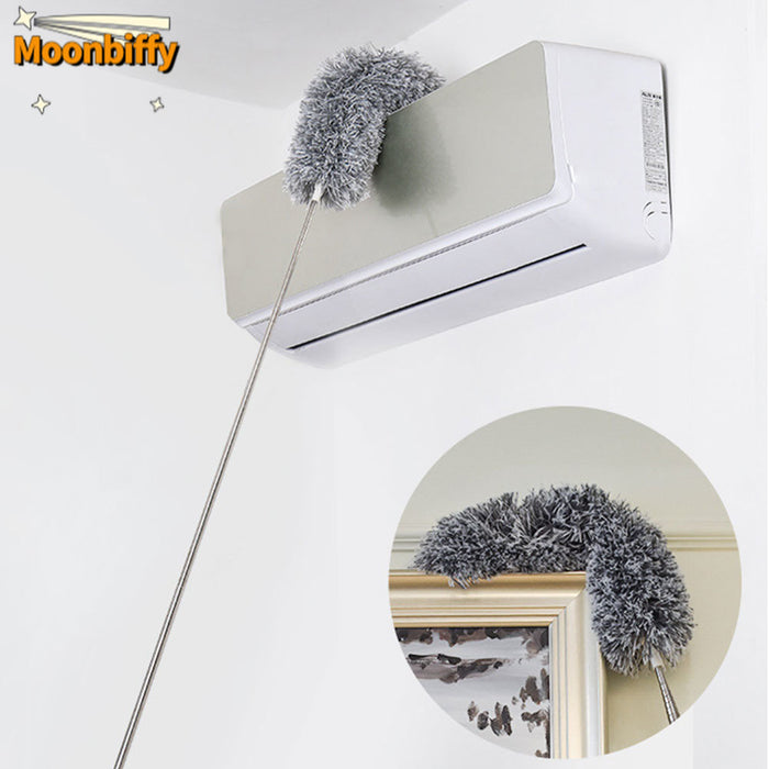 My Best Buy - Long Handle Telescopic Pole Washable Extendable Duster Static Stainless Steel Bendable Brush