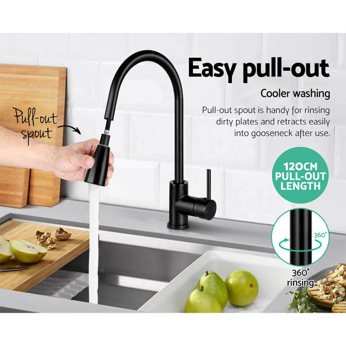 My Best Buy - Cefito Pull-out Mixer Faucet Tap - Black