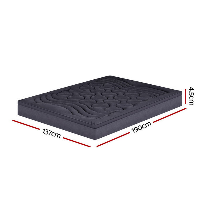 My Best Buy - Giselle Bedding Mattress Topper Pillowtop 3-Zone Mat Pad Double