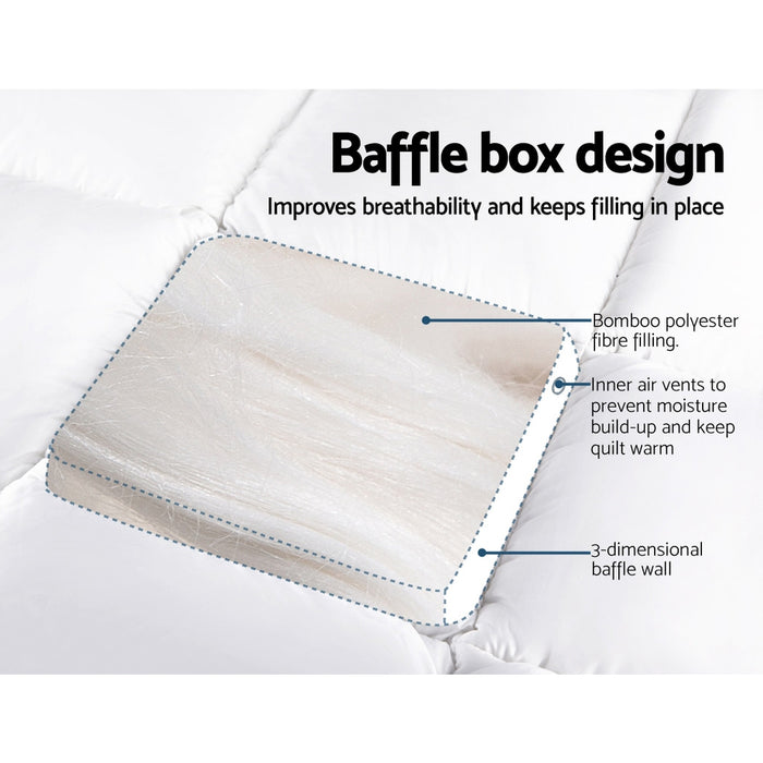 My Best Buy - Giselle King Mattress Topper Bamboo Fibre Pillowtop Protector