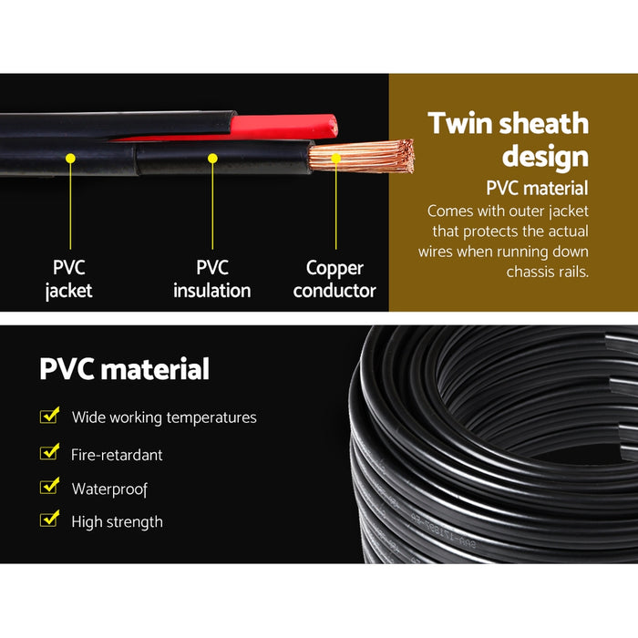 My Best Buy - Twin Core Wire Electrical Automotive Cable 2 Sheath 450V 3MM 100M
