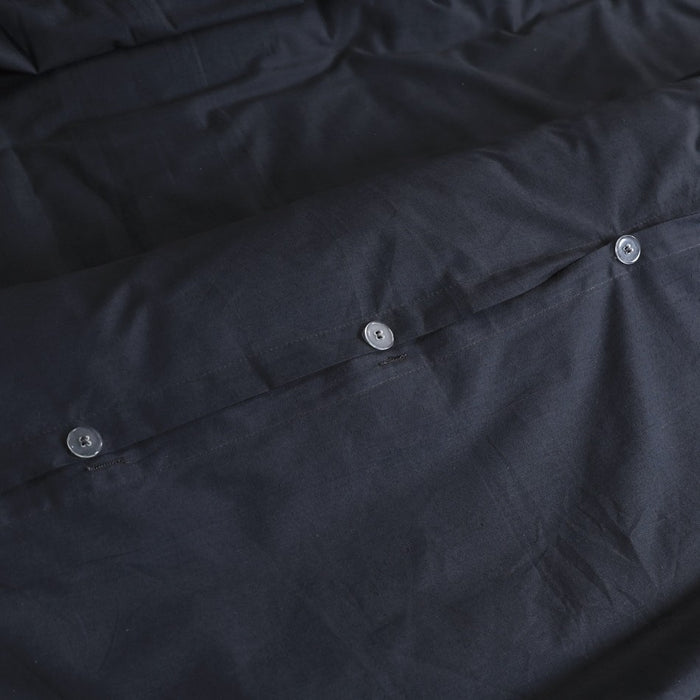 My Best Buy - Elan Linen 100% Egyptian Cotton Vintage Washed 500TC Charcoal Double Quilt Cover Set
