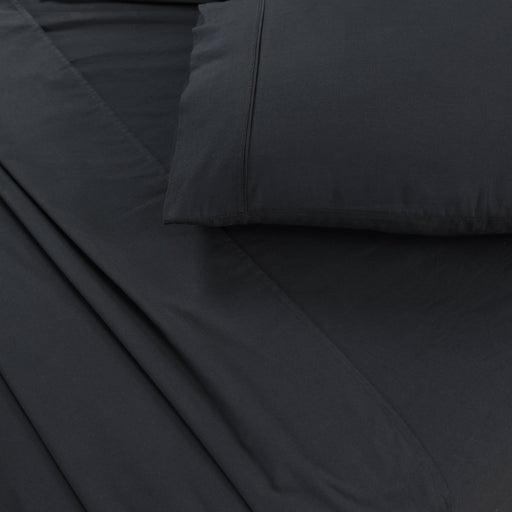 My Best Buy - Elan Linen 100% Egyptian Cotton Vintage Washed 500TC Charcoal Double Bed Sheets Set