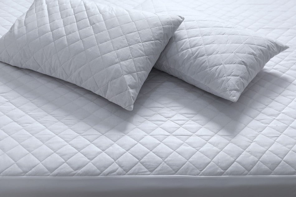 My Best Buy - Elan Linen 100% Cotton Quilted Fully Fitted 50cm Deep Double Size Waterproof Mattress Protector