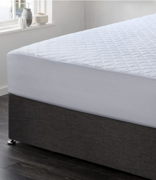 My Best Buy - Elan Linen 100% Cotton Quilted Fully Fitted 50cm Deep King Single Size Waterproof Mattress Protector
