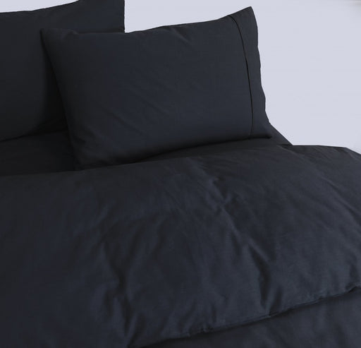 My Best Buy - Elan Linen 100% Egyptian Cotton Vintage Washed 500TC Charcoal Queen Quilt Cover Set
