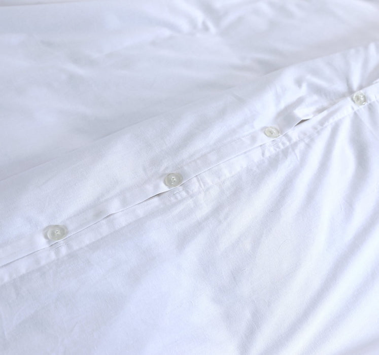 My Best Buy - Elan Linen 100% Egyptian Cotton Vintage Washed 500TC White Queen Quilt Cover Set