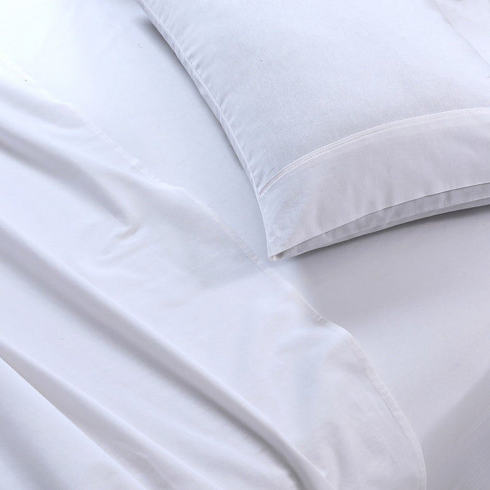 My Best Buy - Elan Linen 100% Egyptian Cotton Vintage Washed 500TC White Single Bed Sheets Set