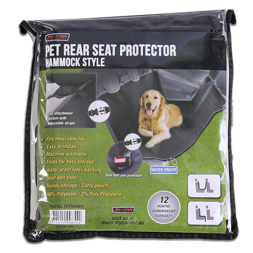 My Best Buy - Premium Pet Car Cover Waterproof Cat Dog Back Seat Hammock NonSlip Protector Mat