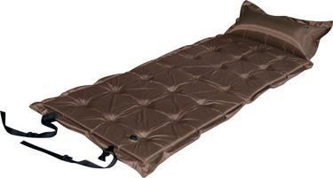 My Best Buy - Trailblazer 21-Points Self-Inflatable Satin Air Mattress With Pillow - BROWN