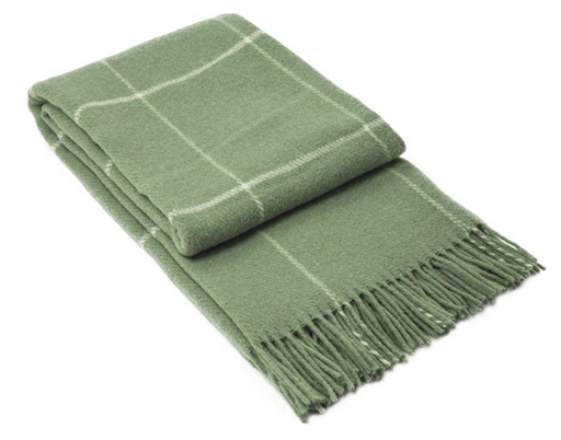 My Best Buy - Brighton Throw - 100% NZ Wool - Sage Striped