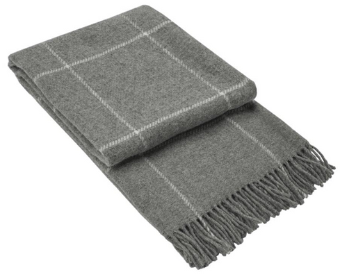 My Best Buy - Brighton Throw - 100% NZ Wool - Grey Striped