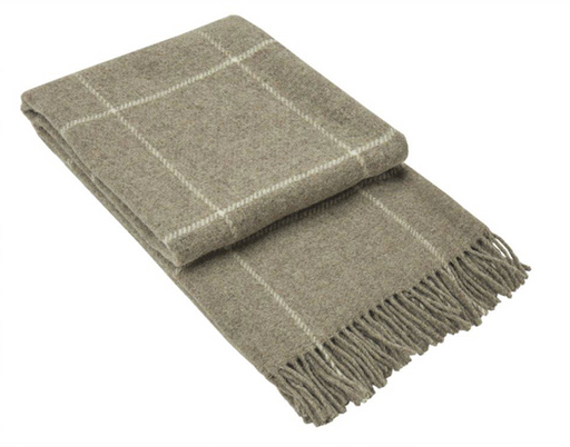 My Best Buy - Brighton Throw - 100% NZ Wool - Beige Striped